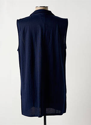 Gilet sans manche fermeture boutonnée sur le devant bleu WNT COLLECTION femme