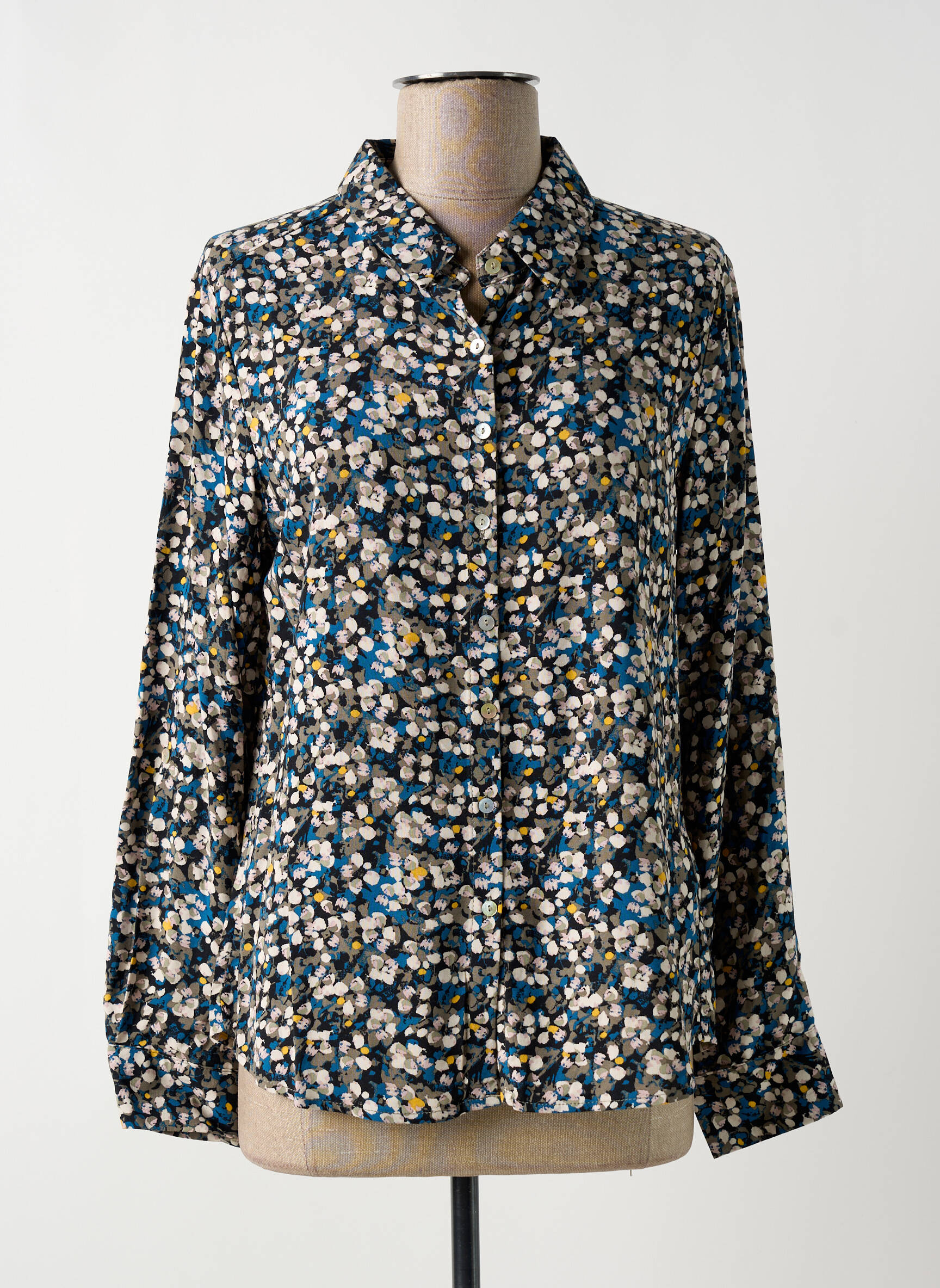Chemisier Imprimé Fleurs Bleu Esprit De La Mer Femme 2483509