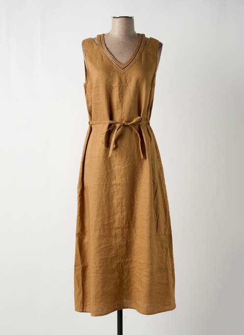 Robe longue marron DIANE LAURY pour femme