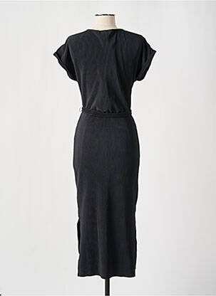 Robe mi-longue manches courtes manches courtes noir GARCIA femme