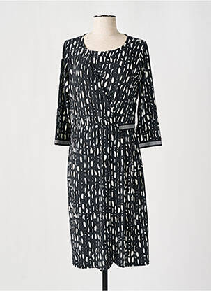Robe mi-longue manches 3/4 manches 3/4 noir PAZ TORRAS femme