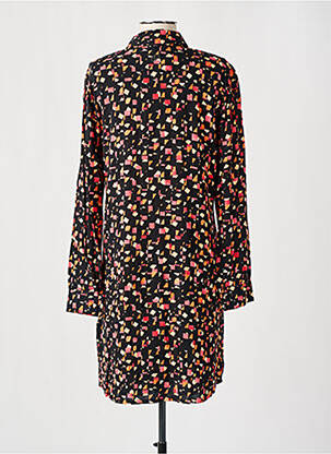 Robe mi-longue coupe fluide manches longues noir CONCEPT K femme