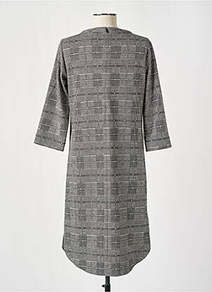 Robe mi-longue manches 3/4 manches 3/4 gris C'EST BEAU LA VIE femme