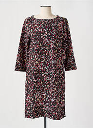 Robe mi-longue manches 3/4 manches 3/4 noir GRACIA femme