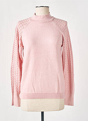 Pull stretch manches longues rose MICHA femme