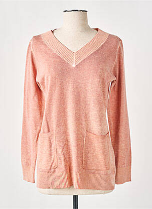 Pull col v manches longues rose GUITARE femme