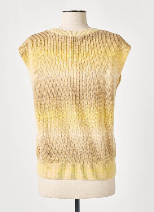 Pull stretch sans manche beige GARCIA femme