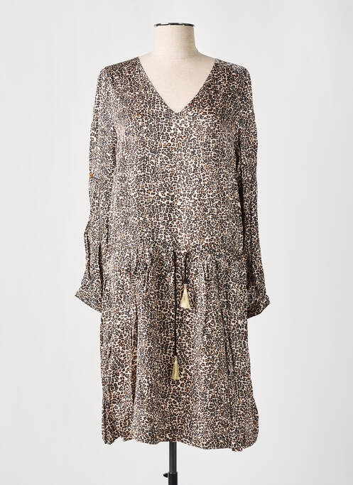 Robe mi-longue marron LE PETIT BAIGNEUR pour femme