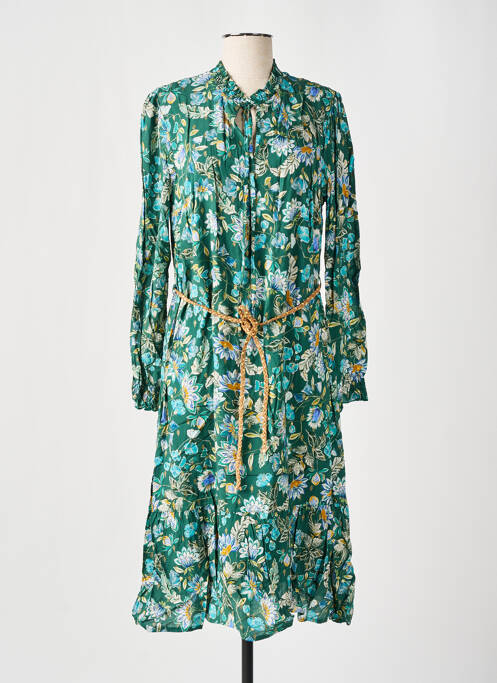 Robe mi-longue vert JULIE GUERLANDE pour femme