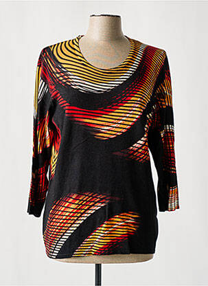 Pull coupe cintrée manches longues noir CHRISTINE LAURE femme