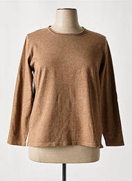 Pull col rond manches longues beige MICHA femme