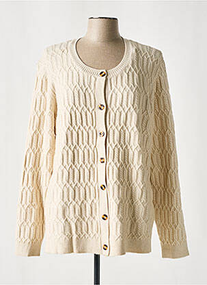 Gilet manches longues beige CHRISTINE LAURE pour femme