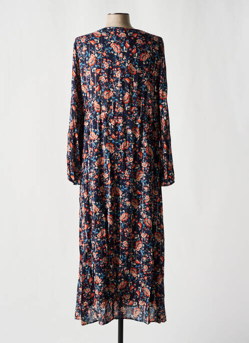 Robe longue manches longues manches longues bleu C'EST BEAU LA VIE femme