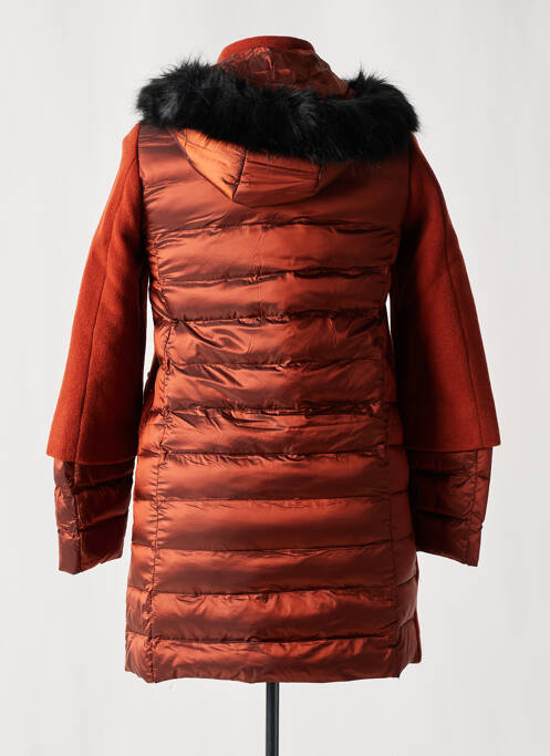 Manteau long orange REVER MILE pour femme