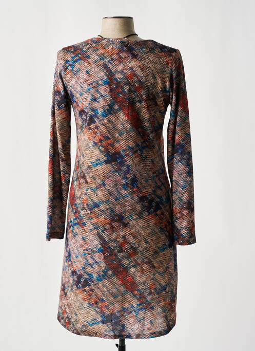 Robe mi-longue marron TINTA pour femme