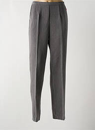 Pantalon slim taille élastique taille haute gris OMC femme