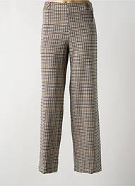 Pantalon droit stretch taille haute beige TINTA STYLE femme