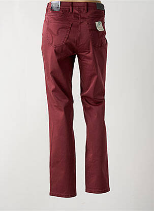 Pantalon slim tissage popeline taille normale rouge TONI femme