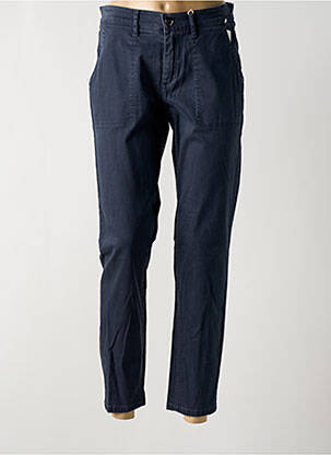 Pantalon slim tissage popeline taille normale bleu TONI femme