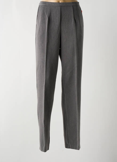 Pantalon slim taille élastique taille haute gris OMC femme