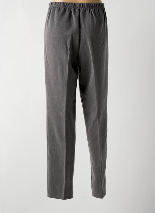 Pantalon slim taille élastique taille haute gris OMC femme
