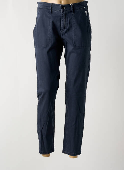 Pantalon slim tissage popeline taille normale bleu TONI femme