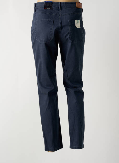 Pantalon slim tissage popeline taille normale bleu TONI femme