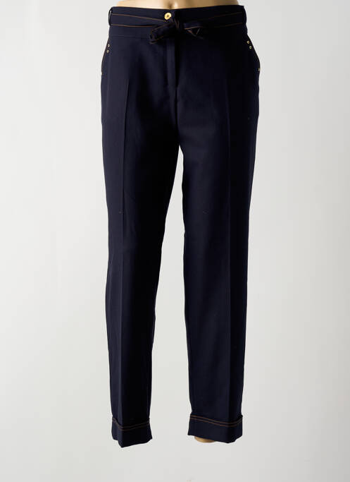 Pantalon droit bleu CHRISTINE LAURE pour femme