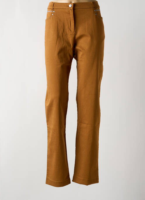 Pantalon slim jaune CHRISTINE LAURE pour femme