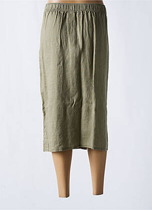 Jupe mi-longue fermeture zip latéral vert BARBARA LEBEK femme