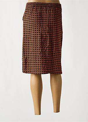 Jupe mi-longue coupe droite orange LE PETIT BAIGNEUR femme