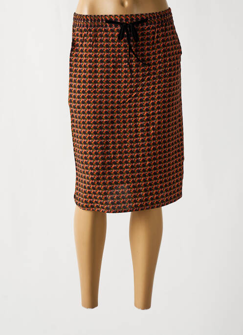 Jupe mi-longue orange LE PETIT BAIGNEUR pour femme