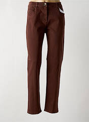 Jeans coupe slim marron ANNA MONTANA pour femme seconde vue