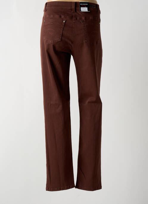 Jeans coupe slim marron ANNA MONTANA pour femme