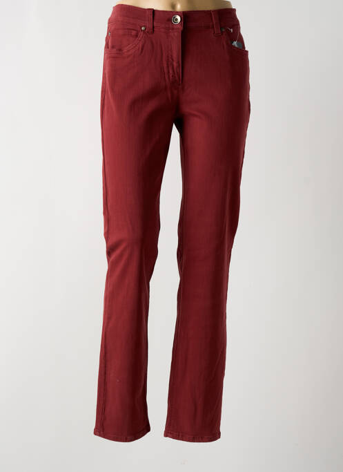 Jeans coupe slim rouge ANNA MONTANA pour femme