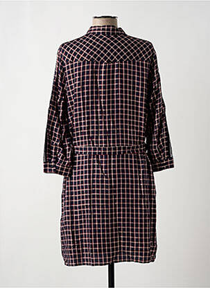 Robe courte coupe fluide manches longues bleu IKKS femme