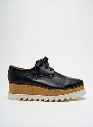Derbies tissage satiné talon de 4 à 6cm noir TRUSSARDI JEANS femme