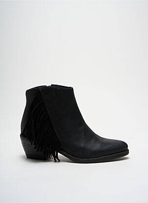 Bottines/boots matière lisse talon de 4 à 6cm noir LA FEE MARABOUTEE femme