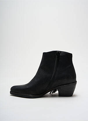 Bottines/boots matière lisse talon de 4 à 6cm noir LA FEE MARABOUTEE femme