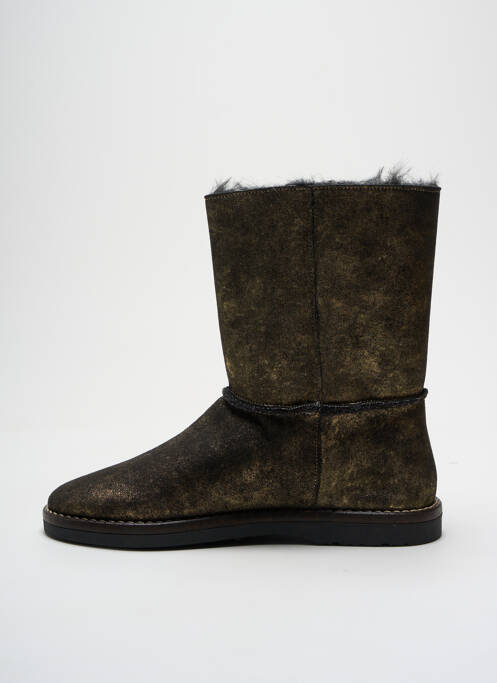 Bottines/boots matière lisse talon plat jusqu'à 3cm or LA FEE MARABOUTEE femme
