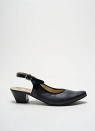 Escarpins tissage satiné talon de 4 à 6cm noir GEO-REINO femme