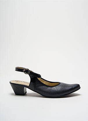 Escarpins matière lisse talon de 4 à 6cm noir GEO-REINO femme