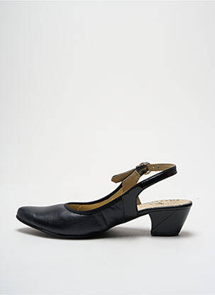 Escarpins tissage satiné talon de 4 à 6cm noir GEO-REINO femme