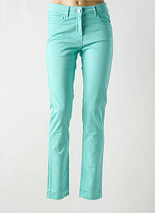 Pantalon slim tissage popeline taille normale vert WEILL femme