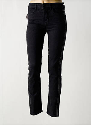 Jeans coupe slim stretch taille haute noir STOOKER femme