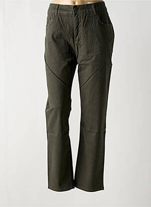 Pantalon slim tissage popeline taille normale vert STOOKER femme