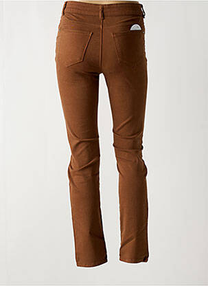Pantalon slim tissage popeline taille normale marron STOOKER femme
