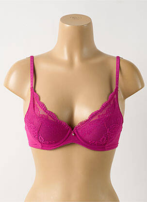 Soutien-gorge effet matière satinée haut soutien-gorge push-up rose WACOAL femme