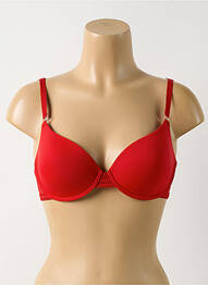 Soutien-gorge effet matière satinée haut soutien-gorge moulé rouge SKINY femme