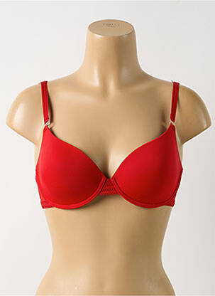 Soutien-gorge effet matière satinée haut soutien-gorge moulé rouge SKINY femme
